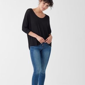 Splendid drapey luxe 3/4 sleeve tee